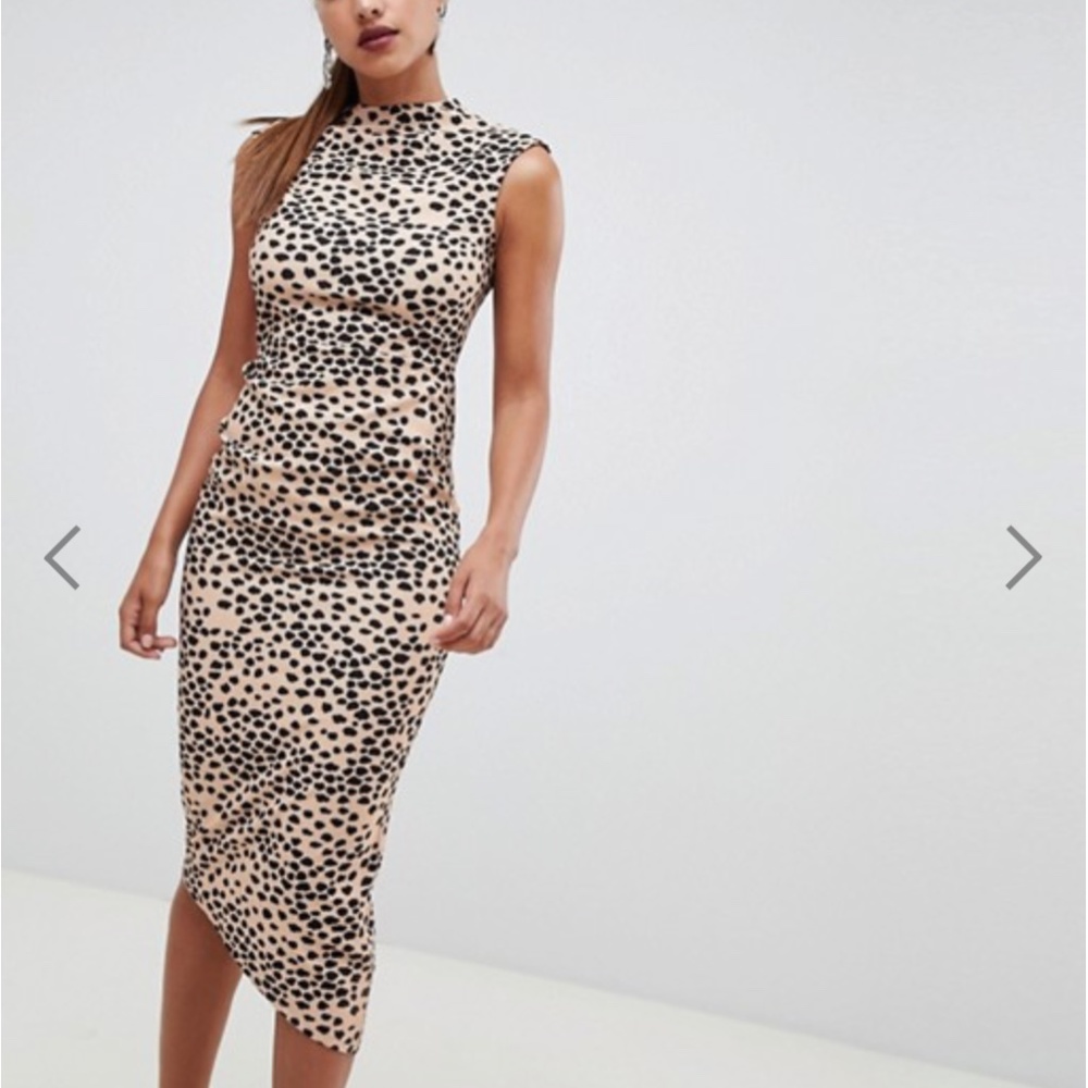 ASOS Cheetahmidi pencil dress NWT Size 10